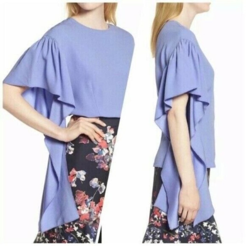 Lewit Statement Flutter Sleeve Blouse - image 1